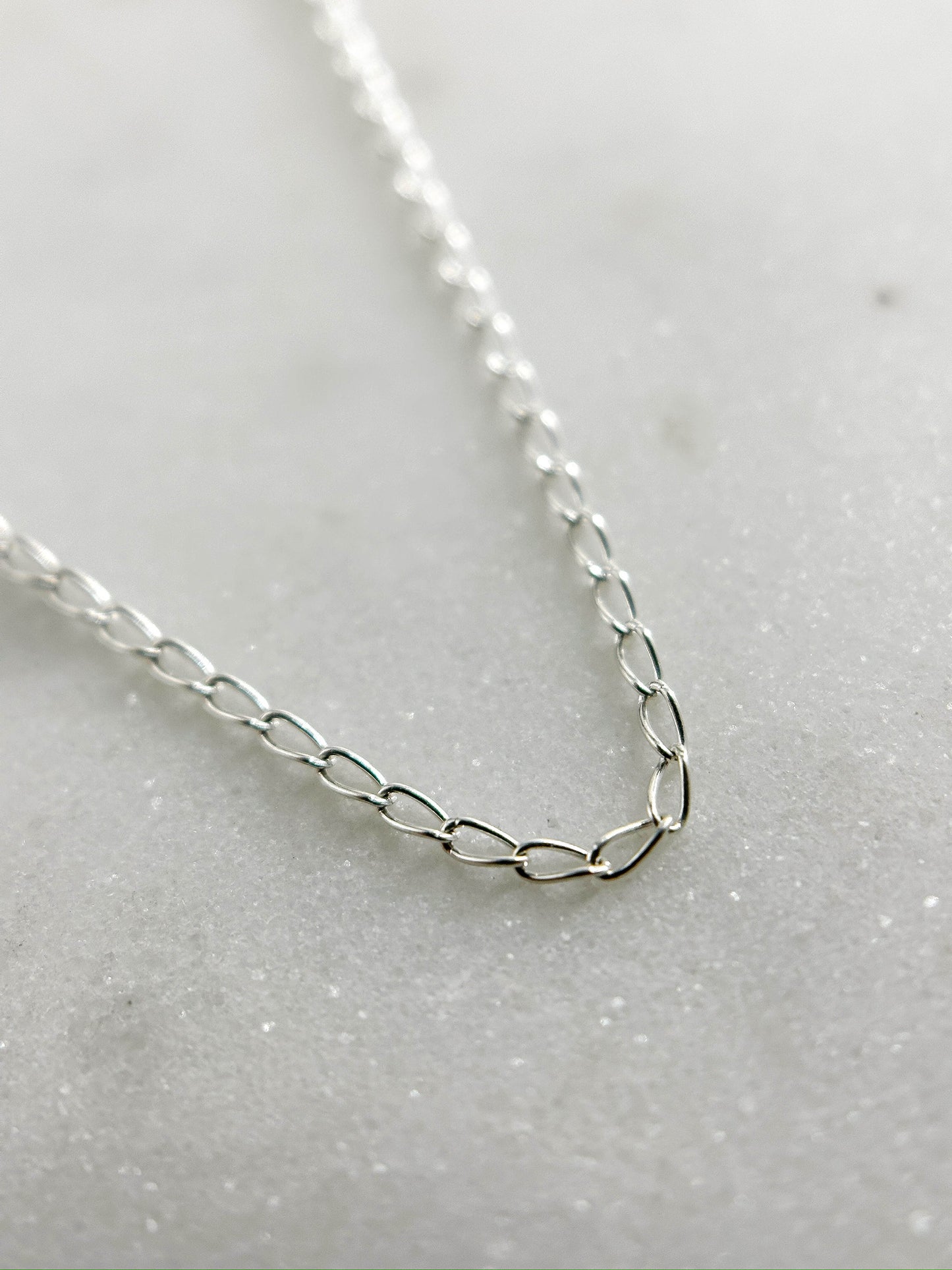 Cadena estilo eslabones en plata