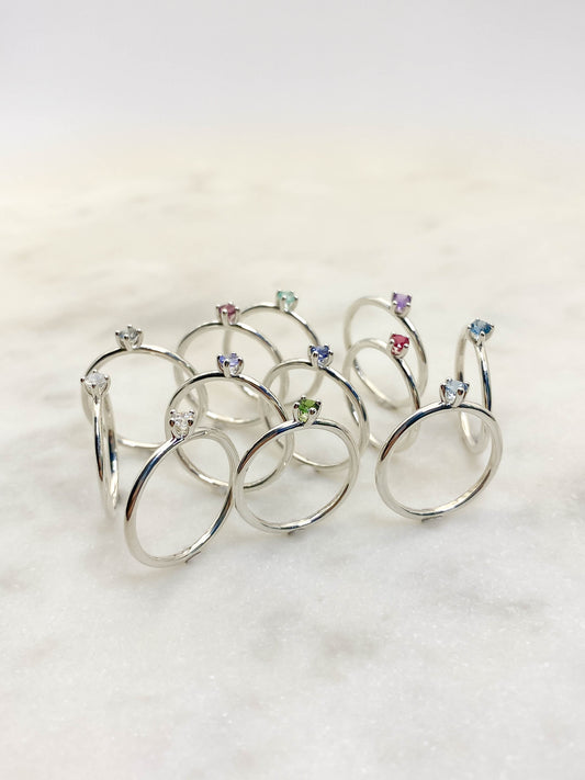 Anillo minirock birthstone