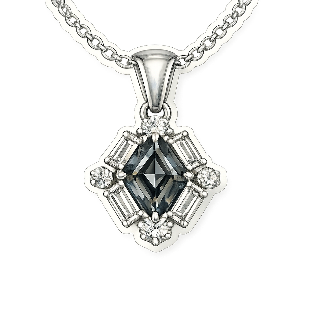 Gem drop #1: Espinela gris en corte fancy hexagonal
