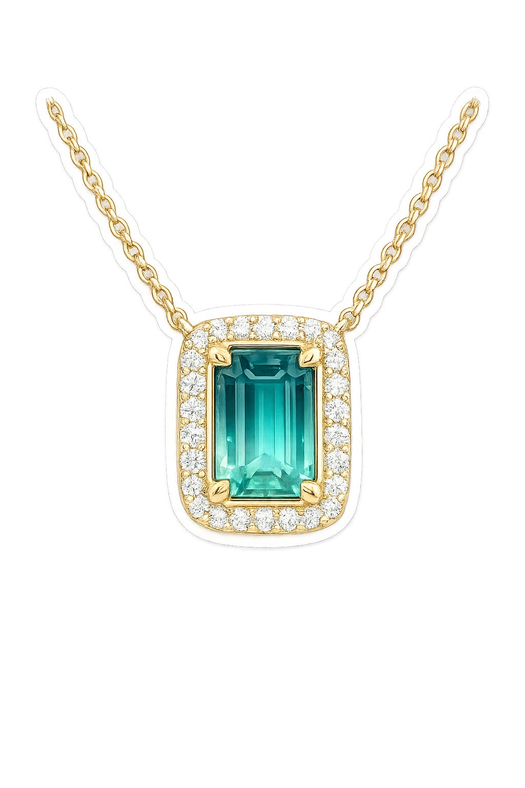 Gem drop #3: Turmalina indicolita bitono en corte esmeralda
