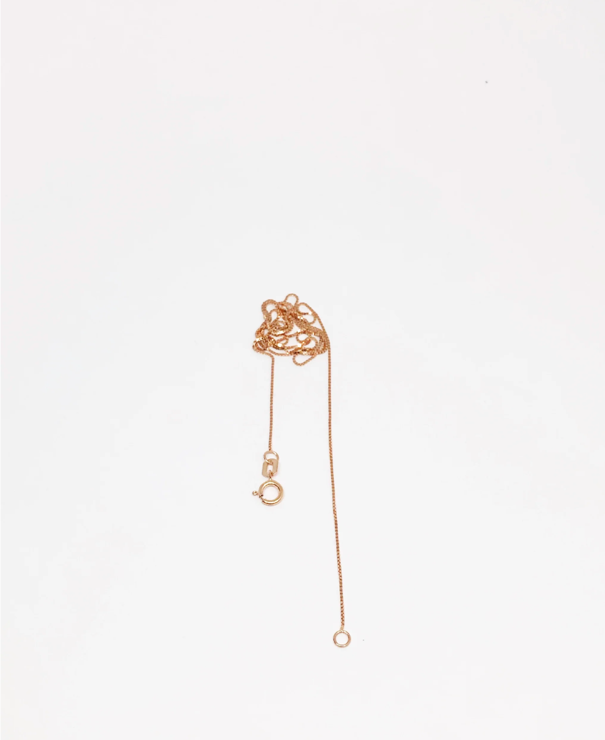 Cadena estilo box oro rosa de 14K