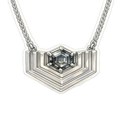 Gem drop #1: Espinela gris en corte fancy hexagonal
