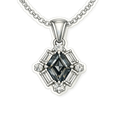 Gem drop #1: Espinela gris en corte fancy hexagonal