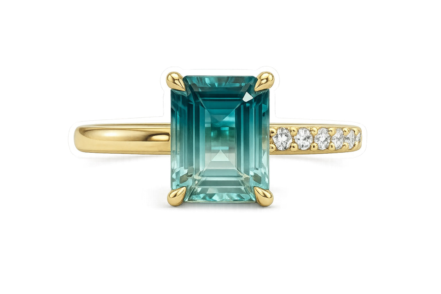 Gem drop #3: Turmalina indicolita bitono en corte esmeralda