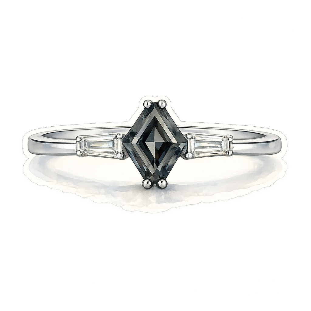 Gem drop #1: Espinela gris en corte fancy hexagonal