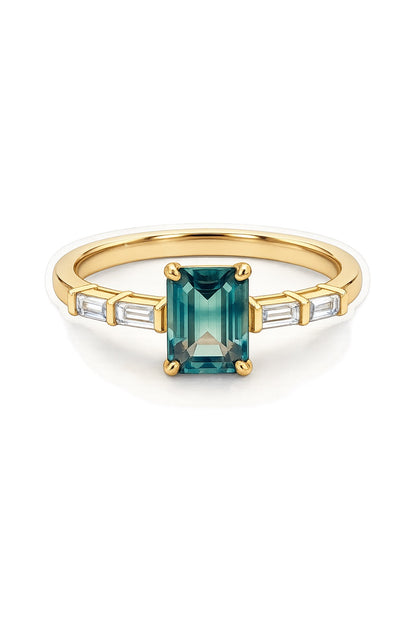 Gem drop #3: Turmalina indicolita bitono en corte esmeralda