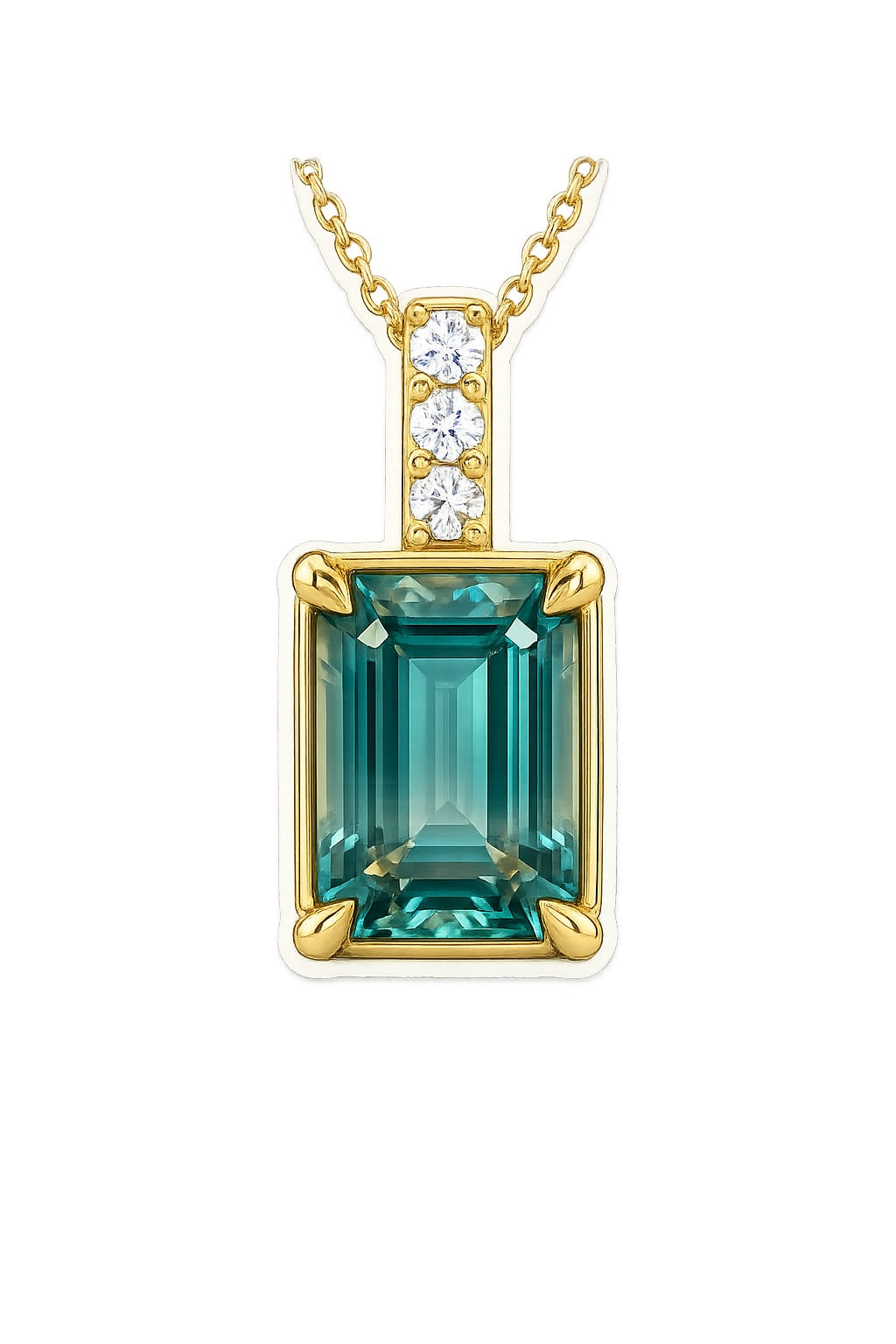 Gem drop #3: Turmalina indicolita bitono en corte esmeralda