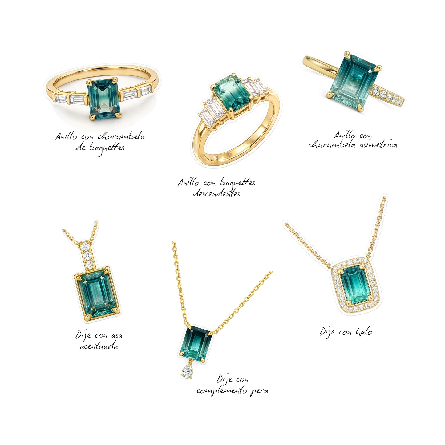 Gem drop #3: Turmalina indicolita bitono en corte esmeralda